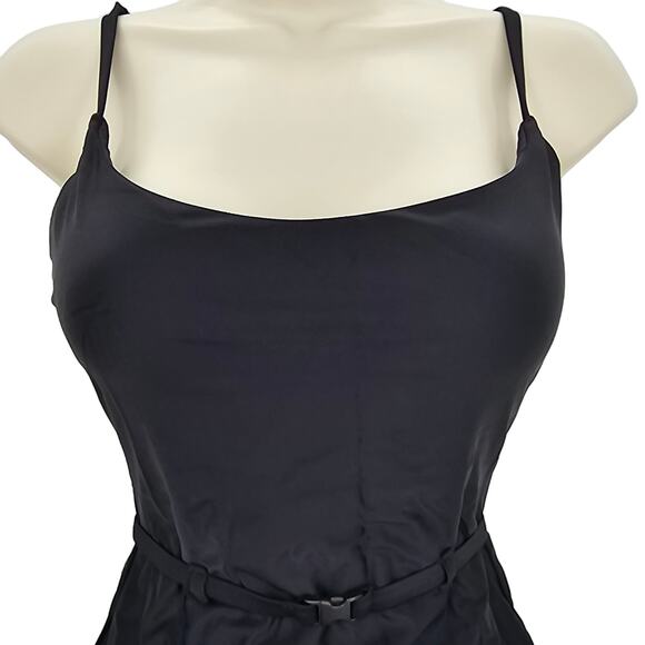 Andie Swim Womans size S The Riviera One Piece Swimsuit Black with Belt NEW - Picture 2 of 8